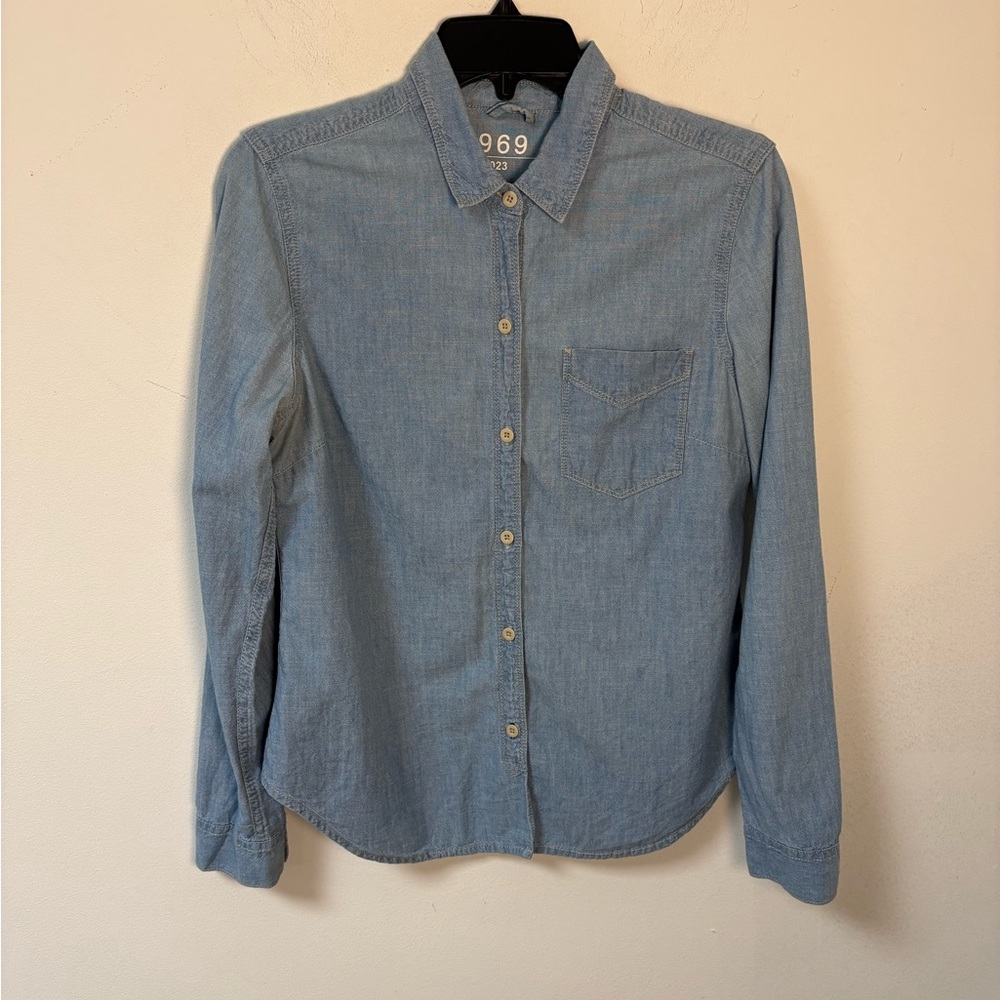 Gap Women’s Denim Cotton Shirt Button Up Long Sleeves Small